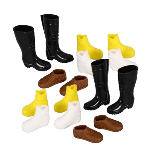 NESTINGHO 8 Paar Jungen Puppenschuhe Niedliche Puppenschuhe Miniaturschuhe Mini Hausschuhe Ornamente Dekorative Puppenschuhe Puppen Dekorationsschuhe Kinder Mini Schuhe Spielzeug von NESTINGHO