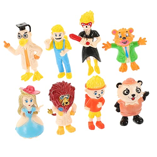 NESTINGHO 8st Marionetten-tierverzierungen Tierpuppenstatue Mini-spielekonsolen Lebensecht Bemalte Figuren Mini-Spielzeug Puppenornament Dekorationen Für Haushaltspuppen Kinder Dekor PVC von NESTINGHO