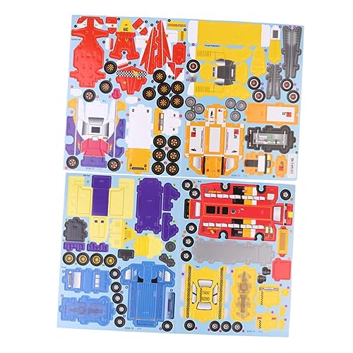 NESTINGHO 8st Papierpuzzlespielzeug Automodell Papierpuzzles Für Jungen 3D-rätsel Papierpuzzles Für Kinder von NESTINGHO