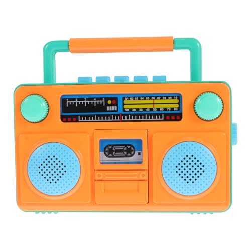 NESTINGHO Analoges Radio Funksimulationsspielzeug Radio Spielzeug Für Kinder Gefälschtes Funkspielzeug Simulations-Radio-Spielzeug Simulation Haushaltsgerät Spielzeug Fake-Radio Abs Orange von NESTINGHO