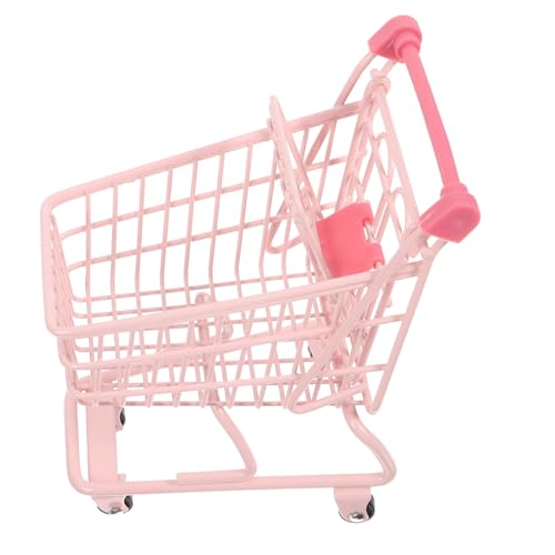 NESTINGHO Einkaufswagen Spielzeugwagen Für Kleinkinder Einkaufskorb Für Kinder Miniatur-supermarktwagen Kleiner Einkaufskorb Kinderwagen Mini-Wagen-Spielzeug Puppenbuggy Warenkorb Rosa Eisen von NESTINGHO