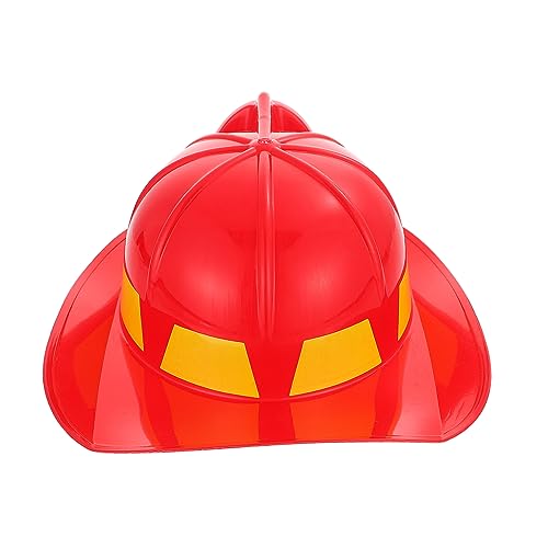 NESTINGHO Feuerhut Feuerwehrmann-Rollenspiel Kinderspielzeug Cosplay-Helm kinder feuerwehrhelm kinder-feuerwehrhelm Kinderkommode Performance-Hut für Kinder kreativer Partyhut Plastik rot von NESTINGHO