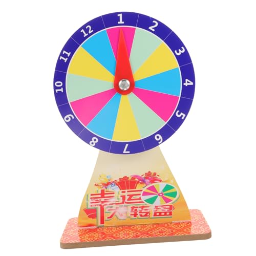 NESTINGHO Glückslotterie-unterhaltungskarussell Spielradbrett Schreibtisch-Win-Wheel Bar-preisrad Regenbogen Spinnrad Spielpreise Rad Partyspiel Rad Tombola-Rad Party-preisrad ，PVC，， von NESTINGHO