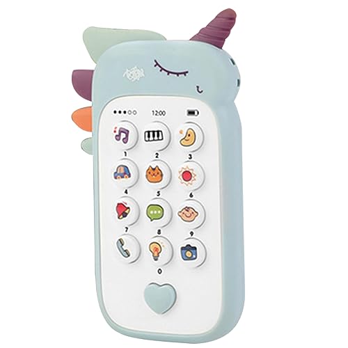 NESTINGHO Handy für Kinder Telefon für Kinder zahnendes Telefonspielzeug Gehirnspielzeug Kinder Handy kinderhandy entzückendes Cartoon-Telefon Babyphone für den Haushalt Plastik Sky-Blue von NESTINGHO