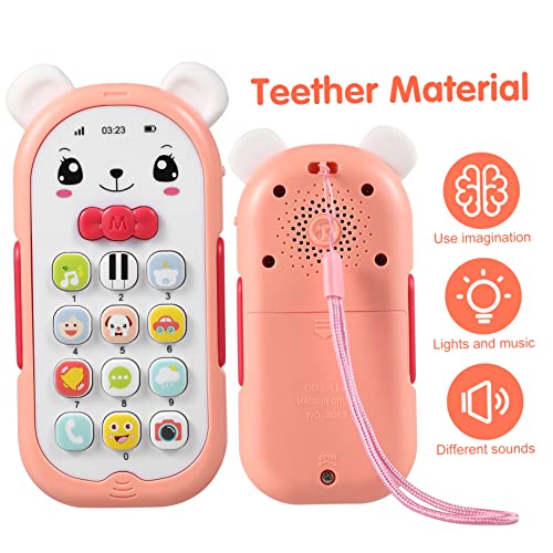 NESTINGHO Handyspielzeug Für Kinder Babyphones Kinderhandy Spielzeug-Telefon Babyphone Spielzeug Telefonspielzeug Für Kleinkinder Telefon Spielzeug Handyspielzeug Für Babys Rosa Abs von NESTINGHO