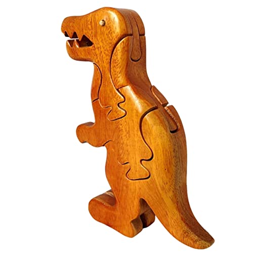 NESTINGHO Holzpuzzle Dinosaurierspielzeug Auseinander Nehmen Dinosaurier-Spielzeug Zusammenbauen 3D-Dinosaurier-Puzzle Zusammengebautes Dinosaurierspielzeug Kinderspielzeug Hölzern Brown von NESTINGHO