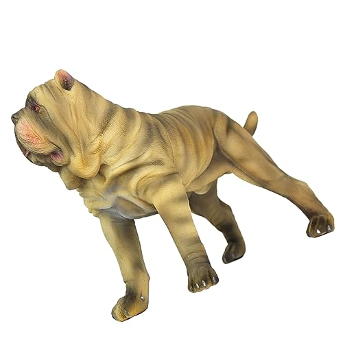 NESTINGHO Hundeschmuck Hundespielzeug Hundemodell Für Kinder Desktop-hundedekoration Hundestatuen Kinder Hundemodelle Tierisches Kognitives Modell Hundestatue Für Kinder Brown Plastik von NESTINGHO