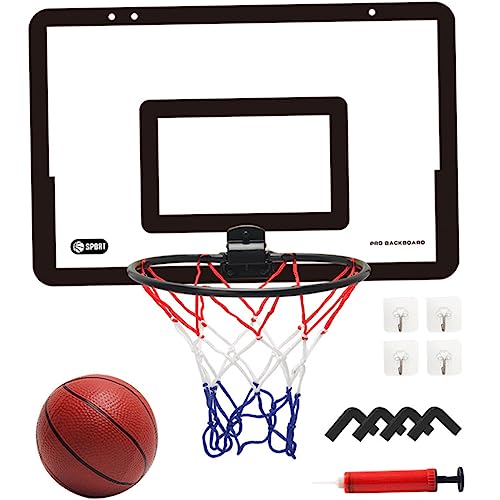 NESTINGHO Indoor Basketball Spielzeug Für Kinder Hängender Basketballkorb Wandmontage Basketball Set Über Der Tür Basketballkorb Für Und Büro von NESTINGHO