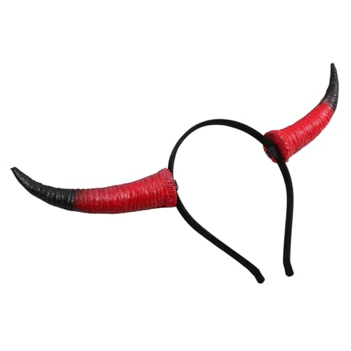 NESTINGHO Klaue Stirnband Teufel Stirnband Cosplay-stirnbänder Für Frauen Halloween-horn-stirnband Kostüm Stirnband Cosplay Hörner Stirnband Party-cosplay-kopfbedeckung Haarband Aus Horn Rot von NESTINGHO