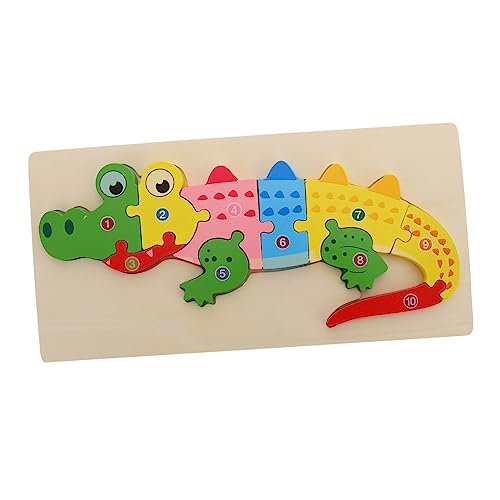 NESTINGHO Kognitives Dreidimensionales Puzzle Kaninchen Tierpuzzles Für Kleinkinder Denksport-Spiel Tierspielzeug Puzzle-Spielzeug Für Kinder Waldtier-Puzzle Tierlernpuzzle Spielset Hölzern von NESTINGHO