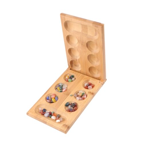 NESTINGHO Mancala-brettspiel Lustiges Brettspiel Kinderschachbrett Afrikanisches Spiel Mancala-Schach Bambus von NESTINGHO