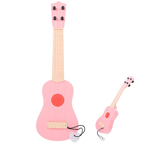 NESTINGHO Mini-Ukulele pädagogisches Babyspielzeug Spielzeug für Babys Mini-Spielzeug kindergitarre Kinder Gitarre Pinch Toy Kinderinstrument Spielzeug Simulation von Ukulelen Plastik Rosa von NESTINGHO