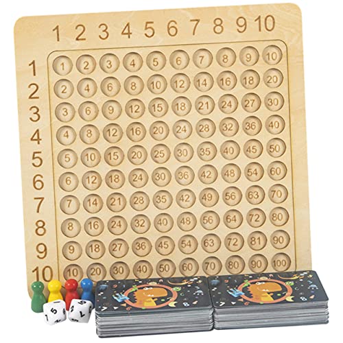 NESTINGHO Multiplikationstabelle Brettspiele für Kinder Lernspiele Konzept-Brettspiel multiplikationsspiel mathematische Spiele für Kinder Multiplikationsbrettspiele Mathe-Brettspiele Holz von NESTINGHO