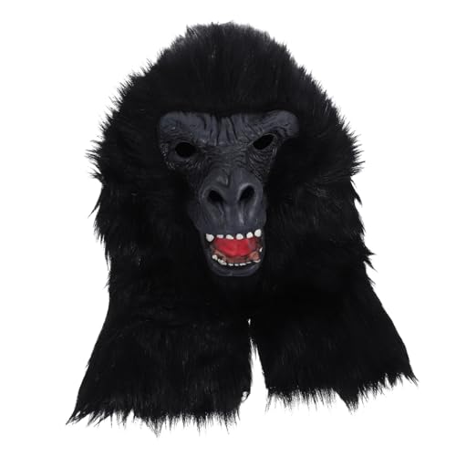 NESTINGHO Orang-utan-maske Gorilla-cosplay-maske Halloween-affenmaske Vollkopfmaske Affen-cosplay Affen-gesichtsmaske Tierkopf Affenkostüm Party-cosplay-maske Maskerade-party-maske von NESTINGHO