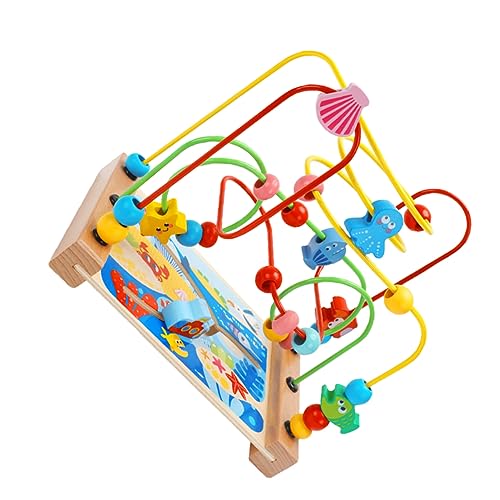 NESTINGHO Perlen Labyrinth Perlenlabyrinth Achterbahn Spielzeug Perlen-Labyrinth-Spiel Kinder entwicklung kindliche entwicklung Kid Toys Kinder Safe funnytoys Kinder Spielen zubehör Holz von NESTINGHO