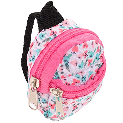 NESTINGHO Puppenrucksack Spielzeug Mini-Babyrucksack kleine Schultasche Schließfach Miniatur Toys kinderknallzeug Mini-Rucksack Schulranzen-Ornament Fotografie-Requisiten Polyester von NESTINGHO