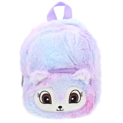 NESTINGHO Rucksack Mini-Reise Schultasche für Kinder Geldbörse Spielzeuggeschenk Mädchen Handtasche schultüte büchertasche Mädchen Outdoortasche lässige Umhängetasche Plüsch Violett von NESTINGHO