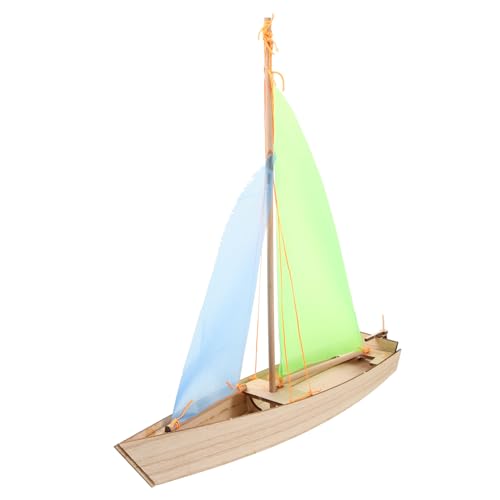 NESTINGHO Segelmodell Bootsförmiger Teller Schiffe bastelzeug für Kinder Spielzeug für Kinder Puzzlematte Spielzeug Segelboot-Dekor aus Holz Bausätze für Segelboote aus Holz Stoff von NESTINGHO