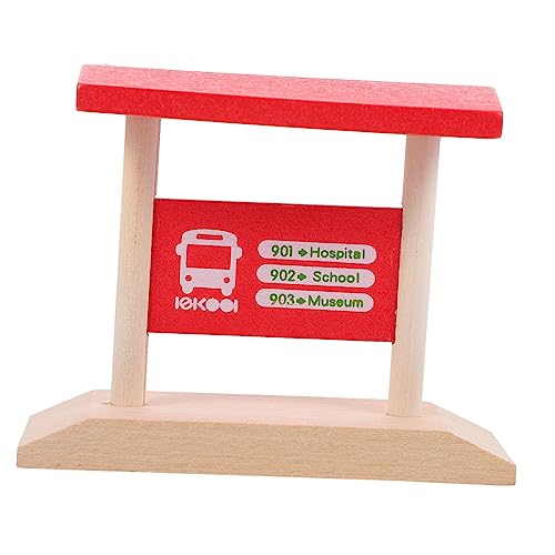 NESTINGHO Spielset für den Bahnsteig Simulationsstation-Plattformspielzeug DIY-Bahnsteig holzspielzeug Spielzeug Zug Spielzeuge Kinderspielzeug hölzerner Bahnsteig Kindermodell vortäuschen von NESTINGHO