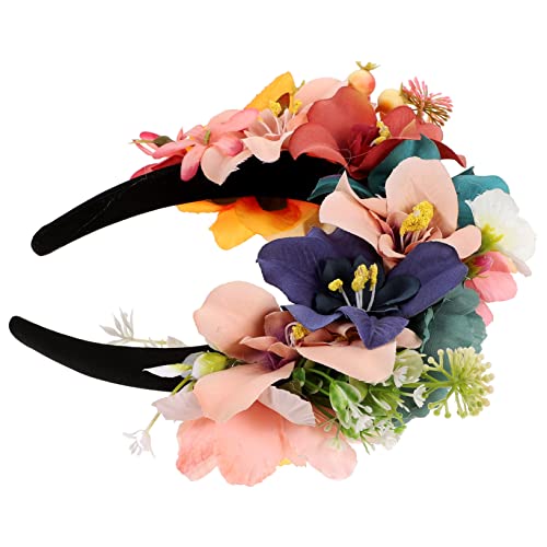 NESTINGHO Stirnband aus künstlichen Blumen Mädchen Stirnband hochzeitskranz stirnband wedding hair accessories hochzeits haarschmuck Haarband Haarschmuck für die Hochzeit Braut Stirnband von NESTINGHO