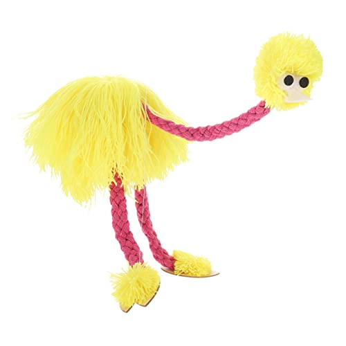 NESTINGHO Straußen Marionette Spielzeug marionetten Puppen Funny Toys Fun Toy interaktives Plüschtier Marionetten interaktive Marionetten lustige Marionetten Plüsch Marionetten Kiefer Yellow von NESTINGHO