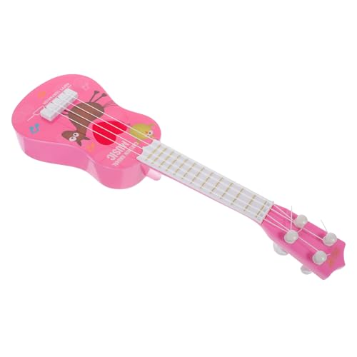 NESTINGHO Ukulele für Kinder Sopran-Ukulele Tenor-Ukulele Mini-Gitarrenspielzeug kinderinstrumente Kinder musikinstrumente Guitar Kinderinstrument Spielzeug Ukulele-Modell Plastik Rosa von NESTINGHO