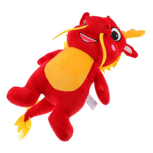 NESTINGHO ausgestopfter Drache Drachenplüsch Kuscheltiere für Kleinkinder Plüschtierkissen Drachen Spielzeug beliebte Drachen-Neujahrsspielzeug Drachenspielzeug für Kinder rot von NESTINGHO