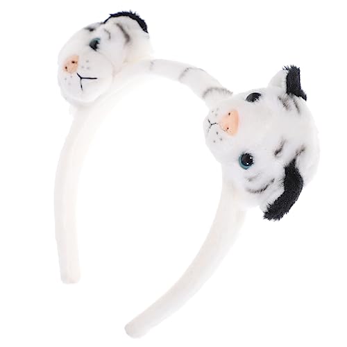 NESTINGHO tierisches Stirnband Tierhaarreifen Kinderkostüm Kostüm für Kinder Kopf Stirnband Tierkostüm Hut tier haarreif party decoration Kopfschmuck für die Waldparty Tiger-Stirnband Plüsch von NESTINGHO