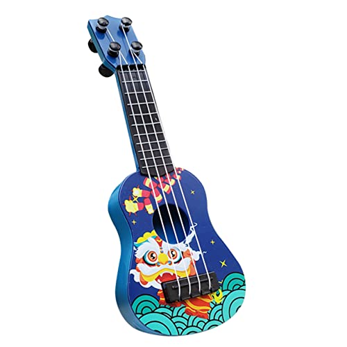 Ukulele kinderinstrumente Kinder musikinstrumente spielzeuggitarre Gitarre für Kinder bläulich Puppenspielsets Mini-Spielzeug Spielzeug-Gitarren-Dekor Miniaturspielzeug Abs Blue NESTINGHO von NESTINGHO