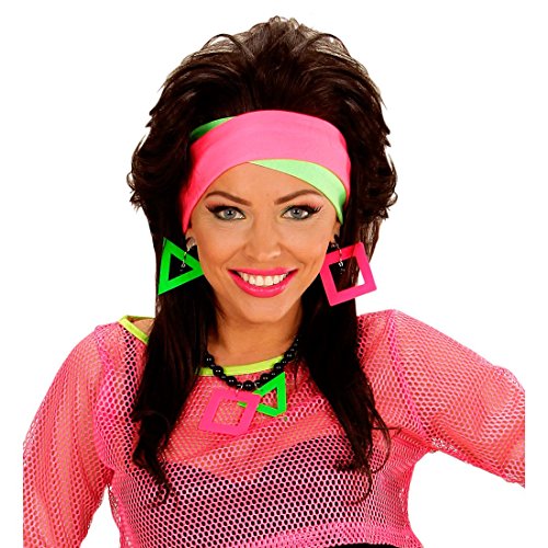 NET TOYS 80er Jahre Neon Stirnband Haarbänder Haarband Stirn Bänder Haar Accessoire Band Kopf Schmuck Haarschmuck Kopfband Party Kostüm Klamotten Kleidung Accessoire von NET TOYS