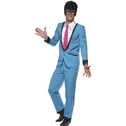 NET TOYS 50er Jahre Kostüm Herren Slim fit Anzug M 48/50 Disco Herrenanzug Rock 'n Roll Herrenkostüm Fifties Outfit Mottoparty Verkleidung von NET TOYS