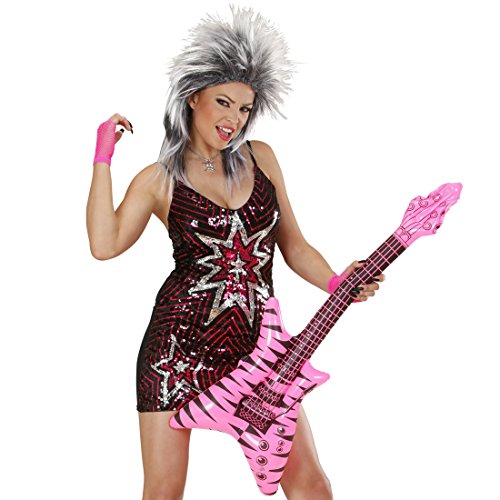 NET TOYS Aufblasbare Gitarre Deko Luftgitarre Rock Rocker Inflatable Guitar Rockstar Gummigitarre Party Gitarren Instrument Mottoparty Musikinstrument Accessoire Partydeko aufblasbar von NET TOYS