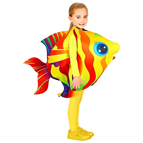 NET TOYS Buntes Fisch-Kostüm für Jungen & Mädchen - 116-128cm, 4-7 Jahre - Originelle Kinder-Verkleidung Kleiner Tropenfisch - Perfekt geeignet für Kostümfest & Kinder-Karneval von NET TOYS