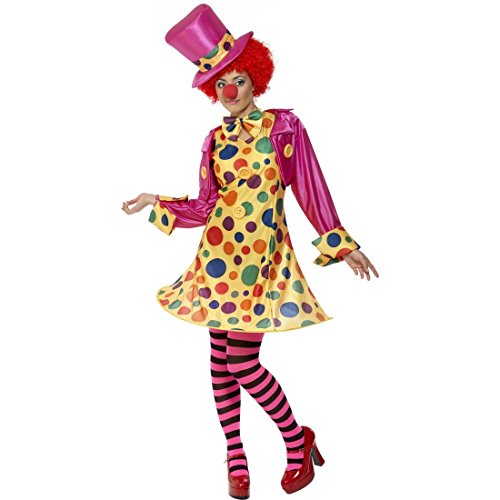 NET TOYS Clownskostüm Clownfrau bunt M 40/42 Clownfrau Clownkostüm Damen Clownskleid Clownkleid Clown Kostüm von NET TOYS