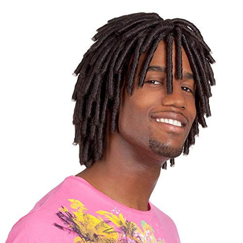 NET TOYS Coole Afro Dreadlocks Perücke - Schwarz - Lässige Herren-Verkleidung Faschingsperücke mit Rastalocken - Genau richtig für Kostümfest & Mottoparty von NET TOYS