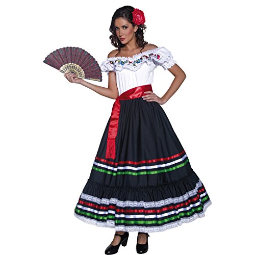 NET TOYS Faschingskostüm Spanierin Kostüm Senorita S 36/38 Flamencokleid Carmen Spanisches Kleid Fasching Karnevalskostüm Zigeunerin Westernkostüm Damen von NET TOYS