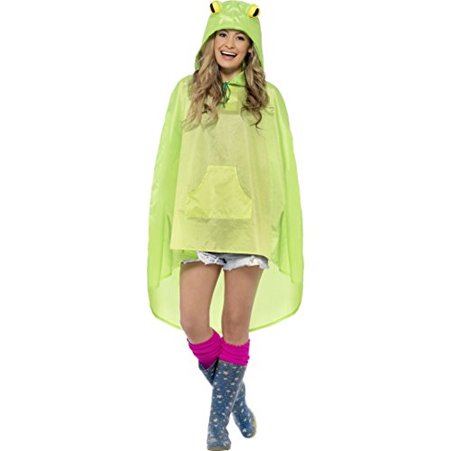 NET TOYS Froschkostüm Frosch Kostüm Cape Froschkönig Regencape Märchen Party Poncho Frog Märchenkostüm Regenponcho Tierkostüm Karnevalskostüme Tier von NET TOYS