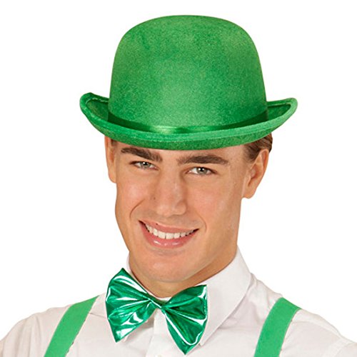 NET TOYS Grüner Hut Melone Bowler St. Patricks Day Paddy's Day Filzhut Klassischer Herrenhut Ire von NET TOYS