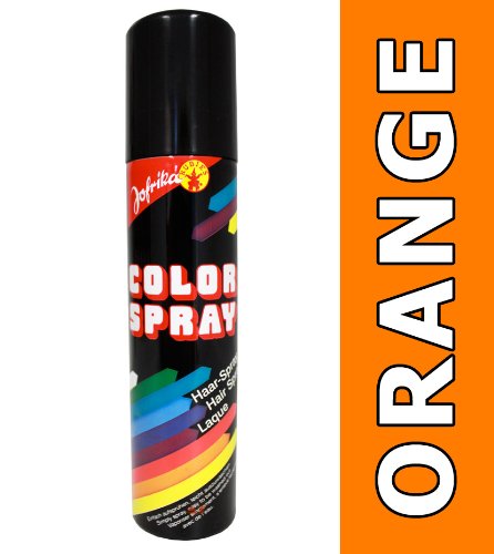 NET TOYS Haar Spray orange Colorspray Farbspray Haarcoloration Haarspray Karneval Haarsprays Colorsprays Haarcolorationen von NET TOYS