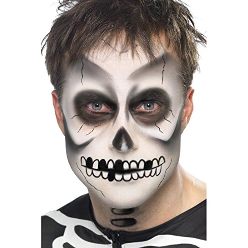 NET TOYS Halloween Schminke Skelett Make Up Halloweenschminke Skelettschminke Makeup Kostüm Zubehör von NET TOYS