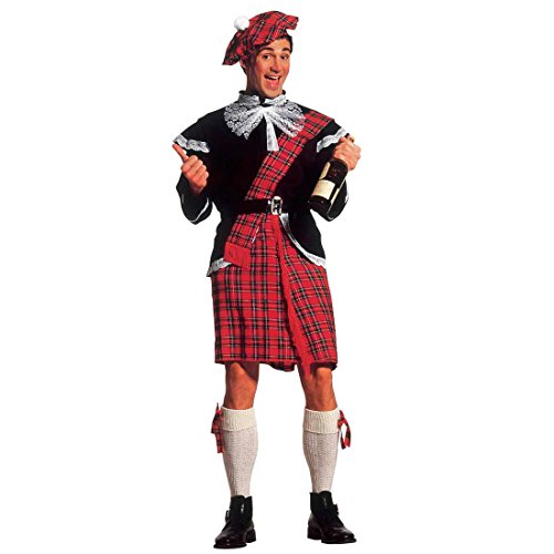 NET TOYS Herren Kostüm Schotte Schottenkostüm mit Kilt Schotten Herrenkostüm Highlander Verkleidung Gr L 50/52 von NET TOYS