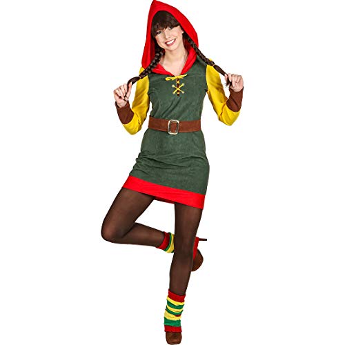 NET TOYS Hinreißendes Zwergen-Kostüm für Damen - Grün 36 (S) - Märchenhaftes Frauen-Outfit Weihnachts-Wichtel - Bestens geeignet für Fasching & Karneval von NET TOYS