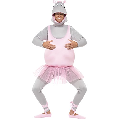 NET TOYS Hippo Ballettkostüm Ballerina Nilpferd Kostüm Ballett Nilpferdkostüm JGA Tutu Tierkostüm Junggesellenabschied Ganzkörperkostüm Zoo Lustiges Faschingskostüm Karnevalskostüme Tier von NET TOYS