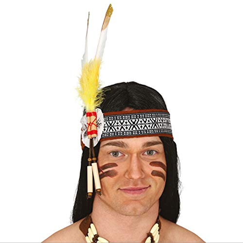 NET TOYS Hochwertiges Indianer Stirnband mit Feder - Außergewöhnlicher Unisex-Kopfschmuck Indianerschmuck Indianerin - Wie geschaffen für Indianer-Party & Kostümfest von NET TOYS