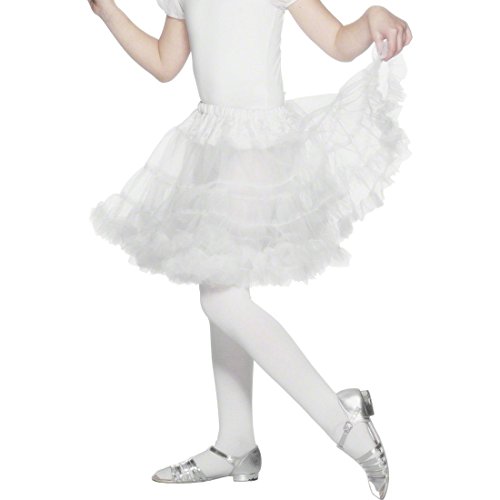 NET TOYS Kinder Petticoat Unterrock Weiß Kinder ab 3 Jahre Tellerrock Ballerina Rock Tutu Kostüm Zubehör Garde Tanzrock Tütü von NET TOYS