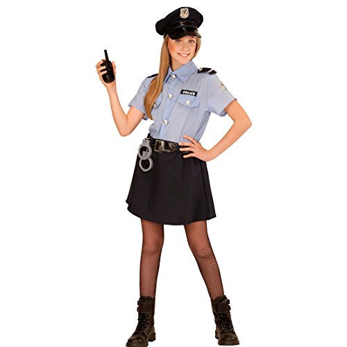 NET TOYS Kinder Polizistin Kostüm Polizeikostüm Mädchen L 158 cm Kinderkostüm Politesse Polizistinkostüm Uniform Polizei Verkleidung Polizistinnenkostüm von NET TOYS