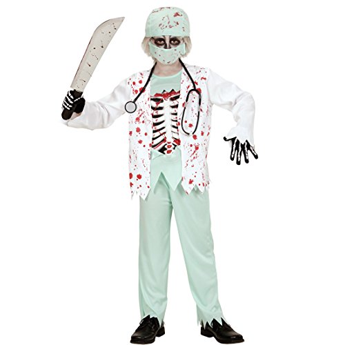 NET TOYS Kinder Zombie Kostüm Doktor Kinderkostüm M 140 cm Halloween Zombiekostüm Arzt Halloweenkostüm Junge Horror Chirurg Jungenkostüm Krankenhaus Arztkostüm Junge von NET TOYS