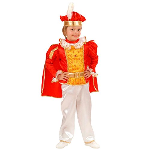 NET TOYS Kleiner König Kostüm Prinz Kinderkostüm 104 cm Prinzenkostüm Edler Märchenprinz Jungenkostüm Prince Kind Faschingskostüm Edelmann Märchenkostüm Junge von NET TOYS