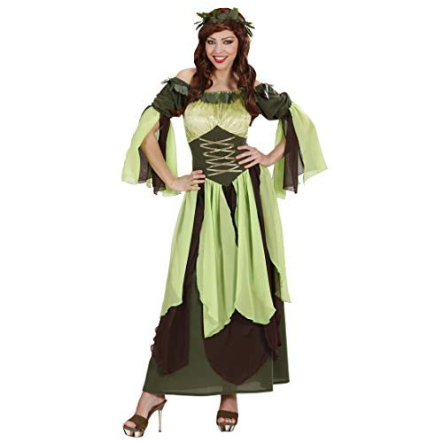 NET TOYS Langes Frauen-Kostüm Fee | Grün-Braun in Größe M (38/40) | Märchenhaftes Damen-Kleid Wald-Elfe | EIN Blickfang für Fasching & Karneval von NET TOYS