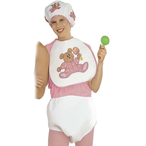 NET TOYS Mädchen Baby Kostüm für Erwachsene in rosa Babykostüm Karneval Kleinkind Outfit Verkleidung Fasching von NET TOYS